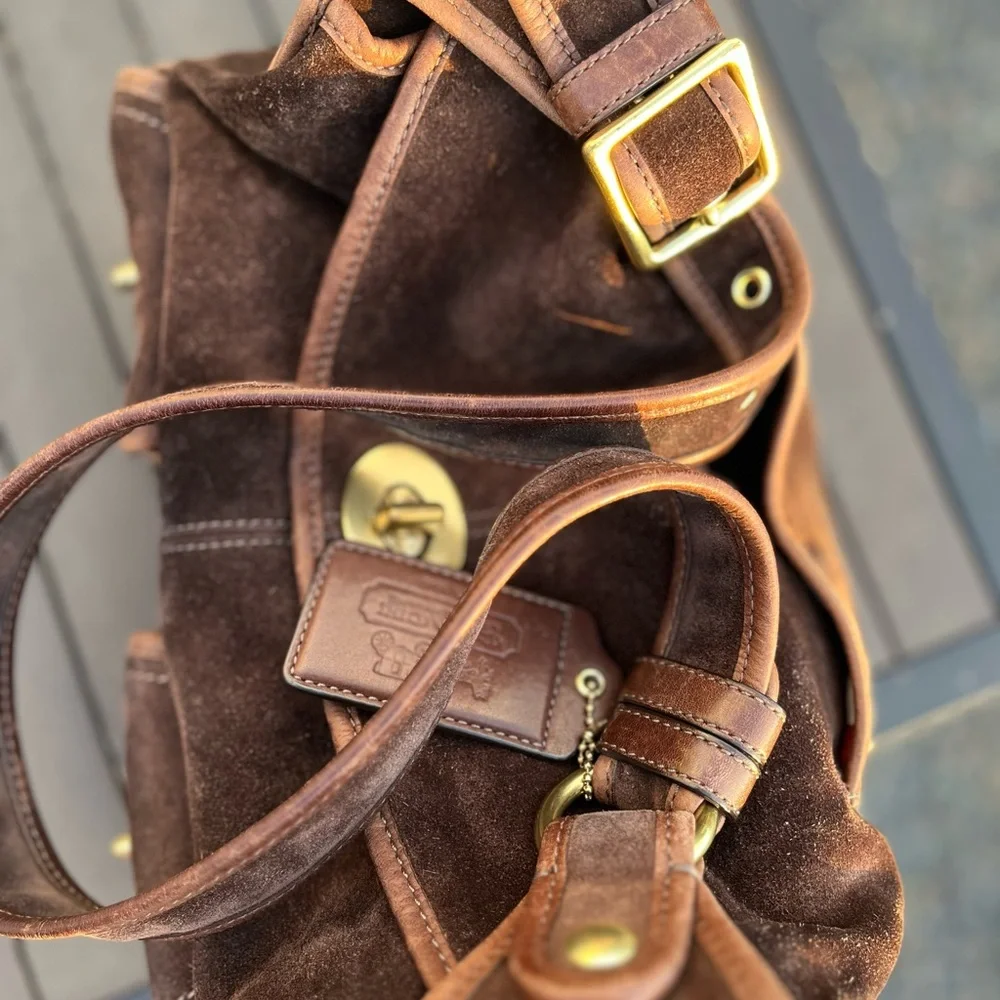 Coach Haversack Legacy Limited Edition Brown Suede Shoulder Bag - Picture 7 of 15
